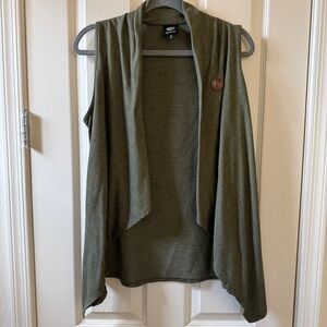 Bobeau | Olive Green Sleeveless Cardigan Vest | Women’s Size Large